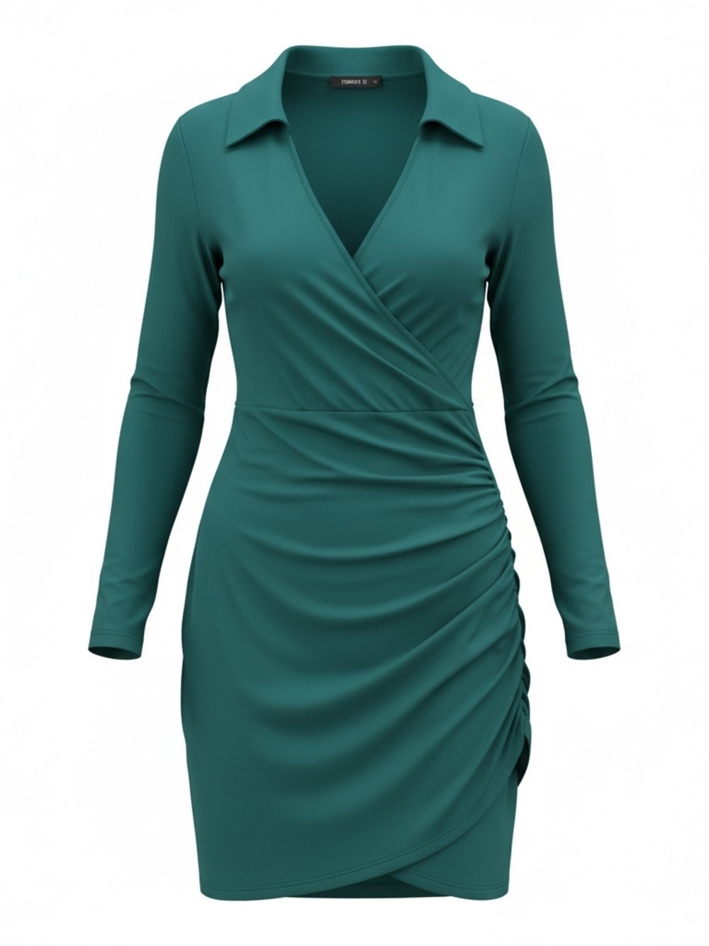Forever 21 Long Sleeve Teal Wrap Dress - Brand: